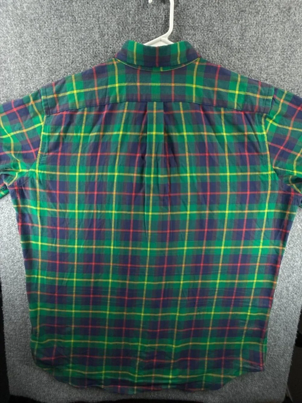 Ralph Lauren Performance Flannel Button Up Shirt Men Green Purple XLT Tall